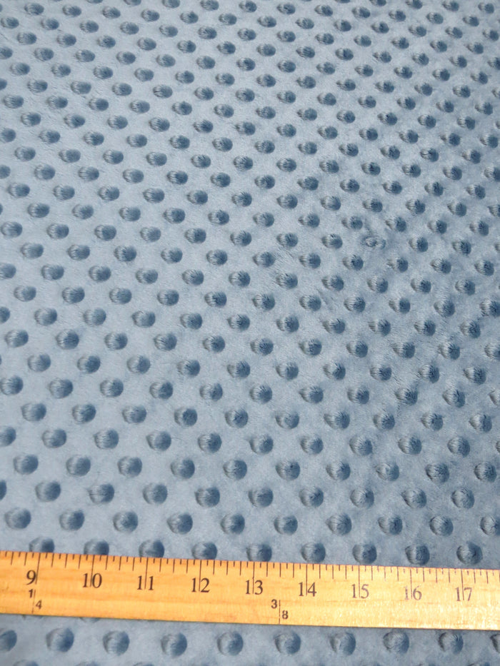Grey Minky Dimple Dot Baby Soft Fabric / Sold By The Yard