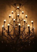 DoorFoto Door Cover Halloween Chandelier Decoration