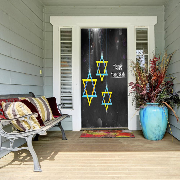 DoorFoto Door Cover Hanging Star of David