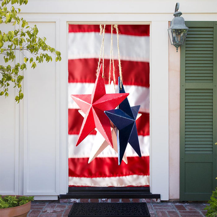 DoorFoto Door Cover Hanging Stars on American Flag