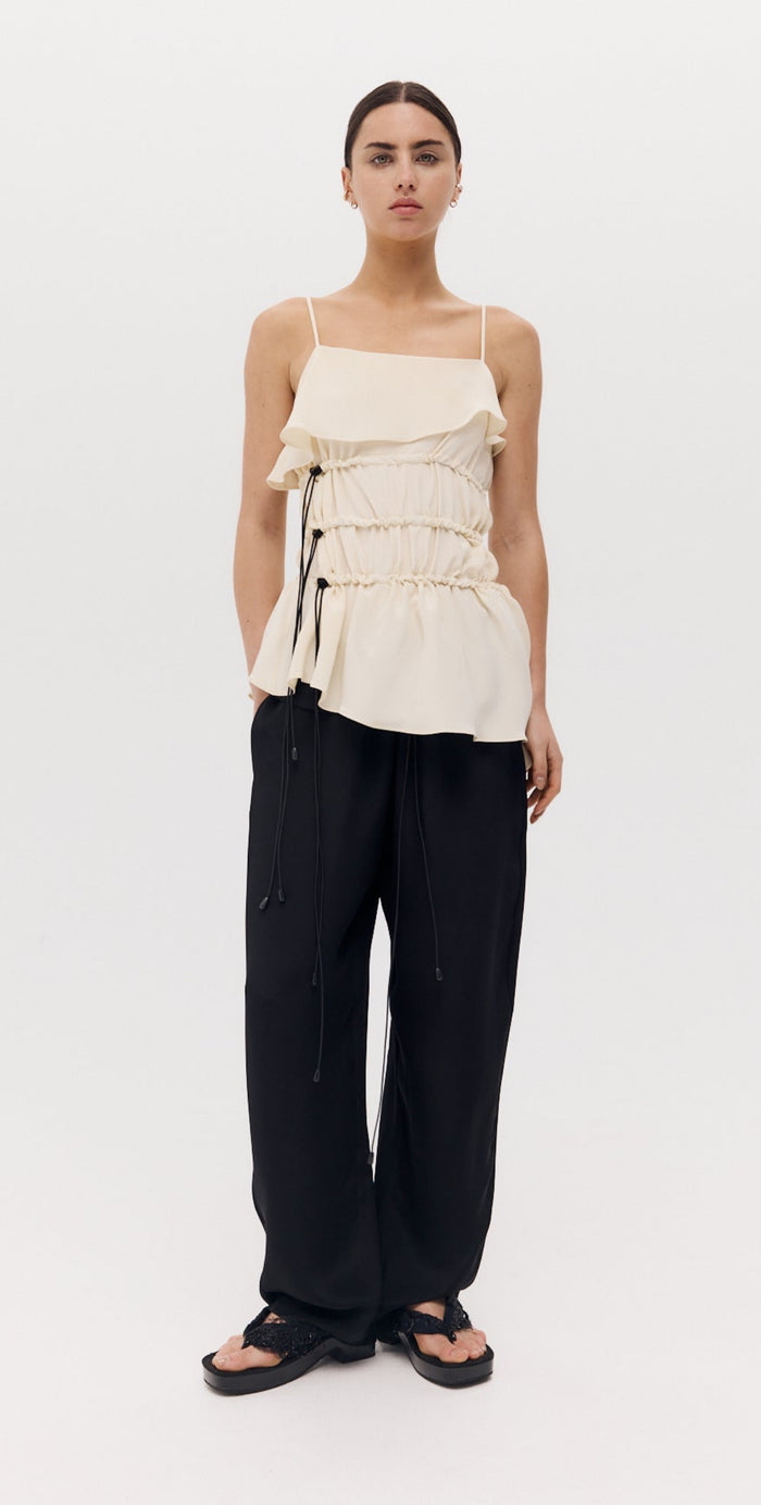 Harris Tapper Bader Top - Ivory Silk  Hyde Boutique
