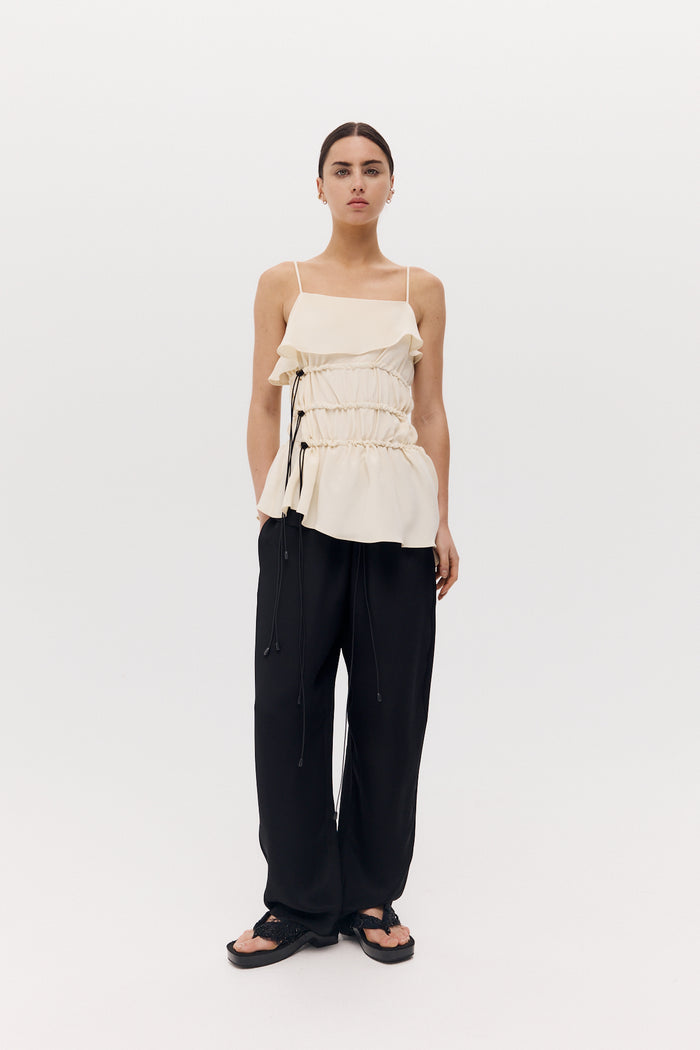 Harris Tapper Bader Top - Ivory Silk  Hyde Boutique