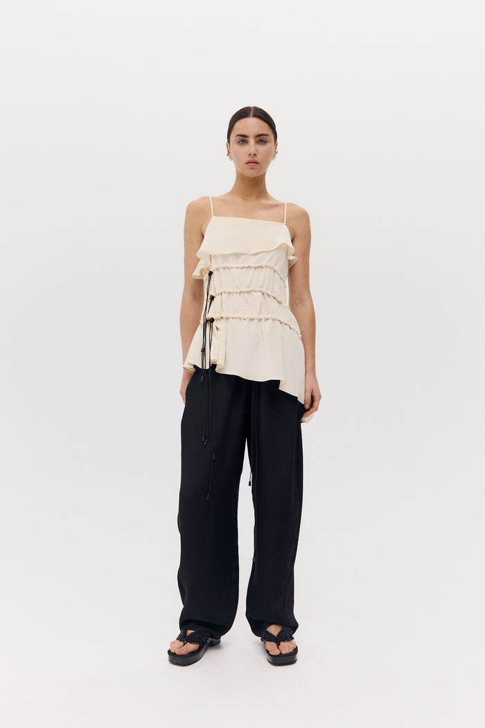 Harris Tapper Bader Top - Ivory Silk  Hyde Boutique