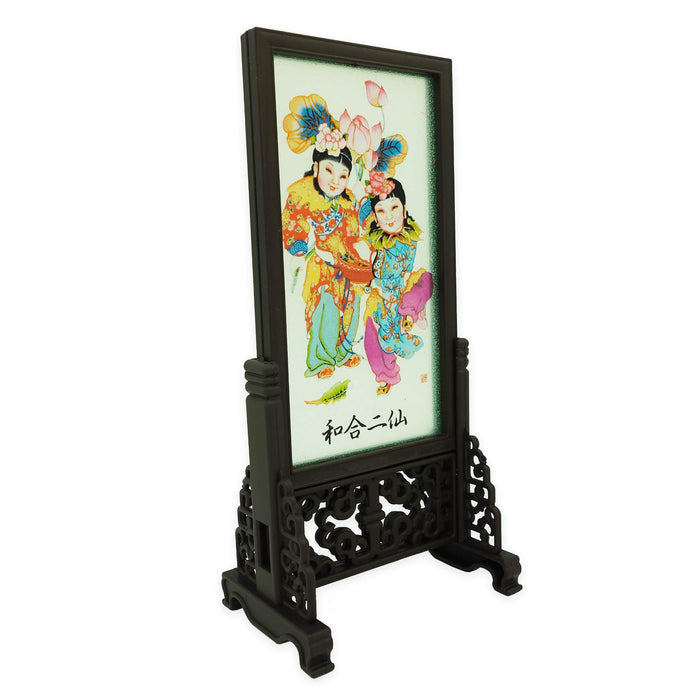 He He Twin Deities Screen Art