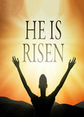 DoorFoto Door Cover He Is Risen Sunshine