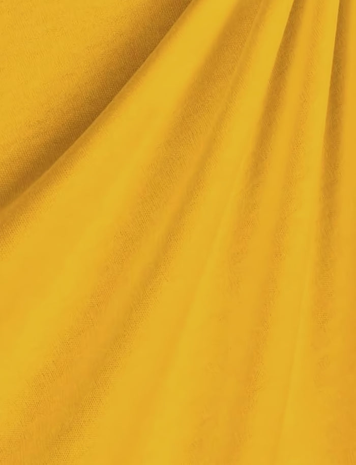 Heavy Interlock Poly Cotton Fabric  / Canary Yellow / Sold By The Yard