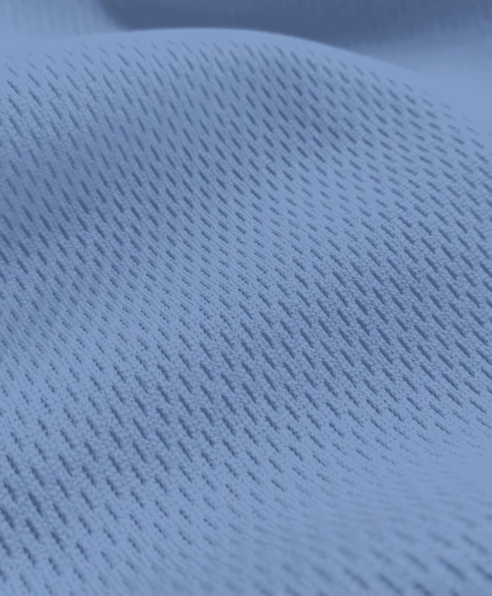 Heavy Sports Mesh Activewear Jersey Fabric / Columbia Blue / Sold By The Yard