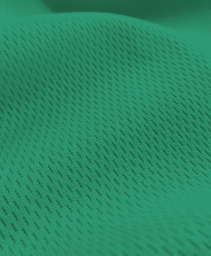 Heavy Sports Mesh Activewear Jersey Fabric / Teal / Sold By The Yard