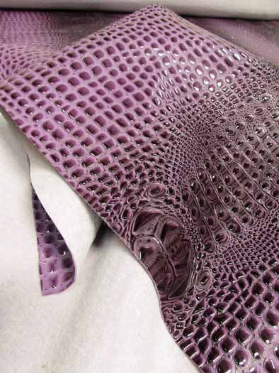 Honey Caramel Florida Gator 3D Embossed Vinyl Fabric / Sold By The Yard