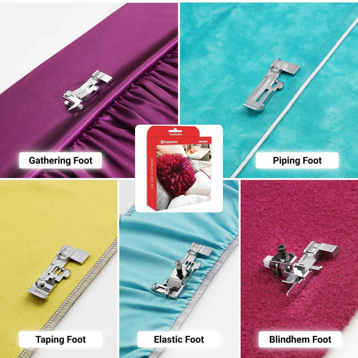 HUSQVARNA® VIKING® Overlock + Coverstitch Feet Bundle