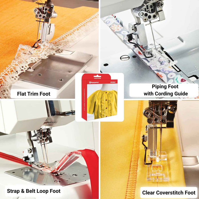 HUSQVARNA® VIKING® Overlock + Coverstitch Feet Bundle