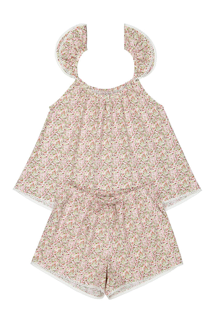 Piyama Indah Wing Sleep Set - Floret Pink + Trim — view 4