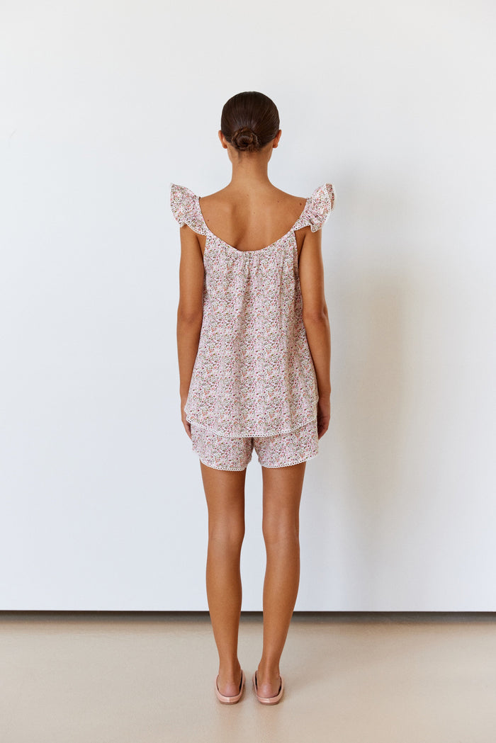 Piyama Indah Wing Sleep Set - Floret Pink + Trim — view 8