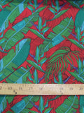 Island Breeze Red Polyester Cotton Fabric