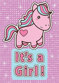 DoorFoto Door Cover It's a Girl Pony