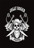 DoorFoto Door Cover Jolly Roger Flag