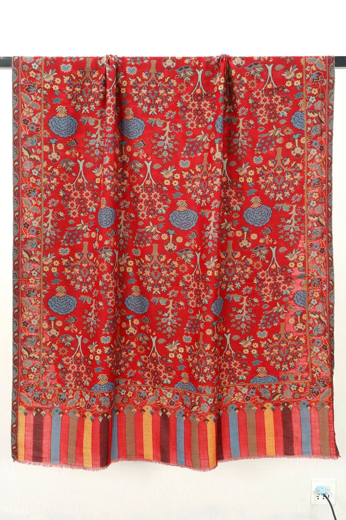 Kani Shawl Kashmiri wool gifting shawl, front view