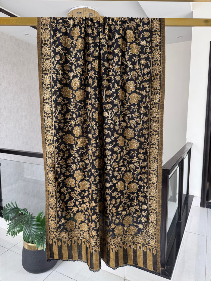 Kani Weave Pashmina Stole – Toosh Silk Blend, 28x80 inches