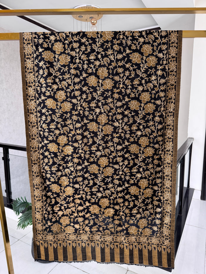 Kani Weave Pashmina Stole – Toosh Silk Blend, 28x80 inches