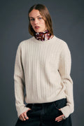 Karen Walker Classic Cable Knit Sweater - Stone Hyde Boutique