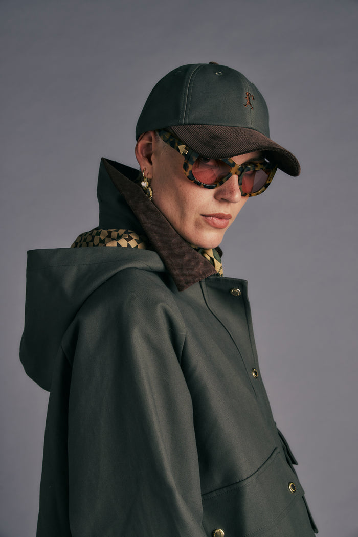 Karen Walker Runaway Girl Classic Cap - Khaki Hyde Boutique