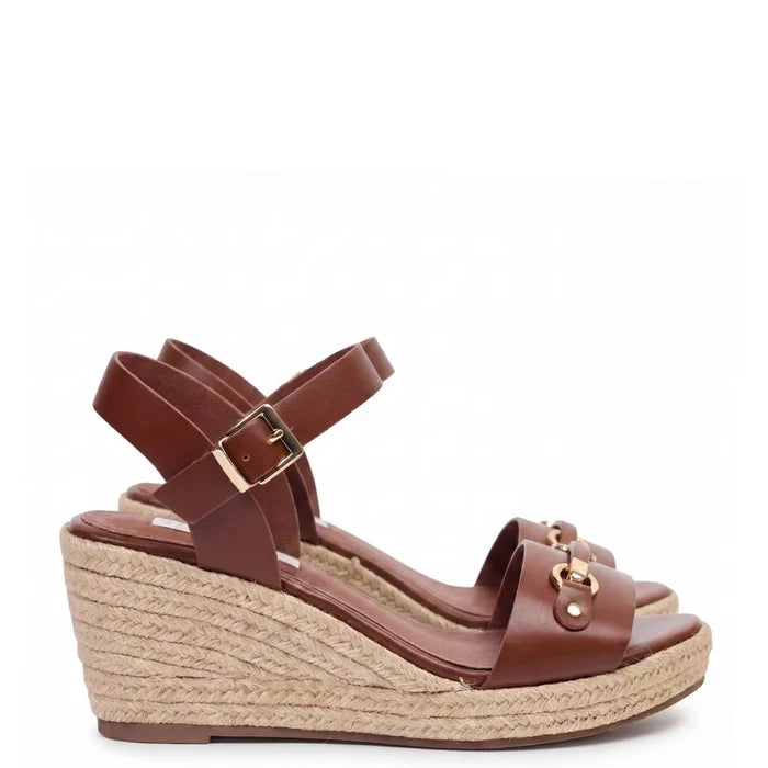 Kathryn Wilson Ava Wedge - Walnut Calf Hyde Boutique