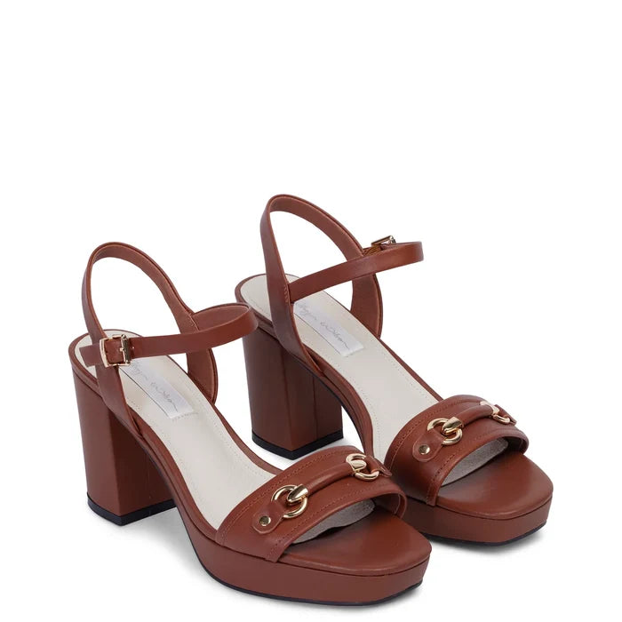 Kathryn Wilson Olivia Heel - Walnut Calf Hyde Boutique