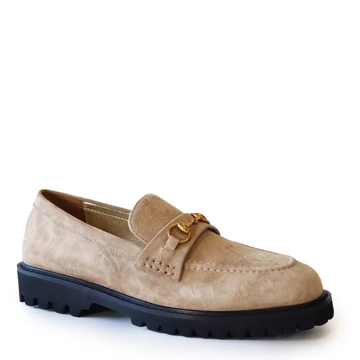 Kathryn Wilson Shandre Loafer - Stone Suede Shoes > Women > Footwear > Loafers > Loafers > Kathryn Wilson Miss Wilson