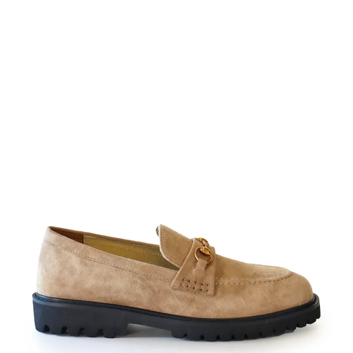 Kathryn Wilson Shandre Loafer - Stone Suede Shoes > Women > Footwear > Loafers > Loafers > Kathryn Wilson Miss Wilson
