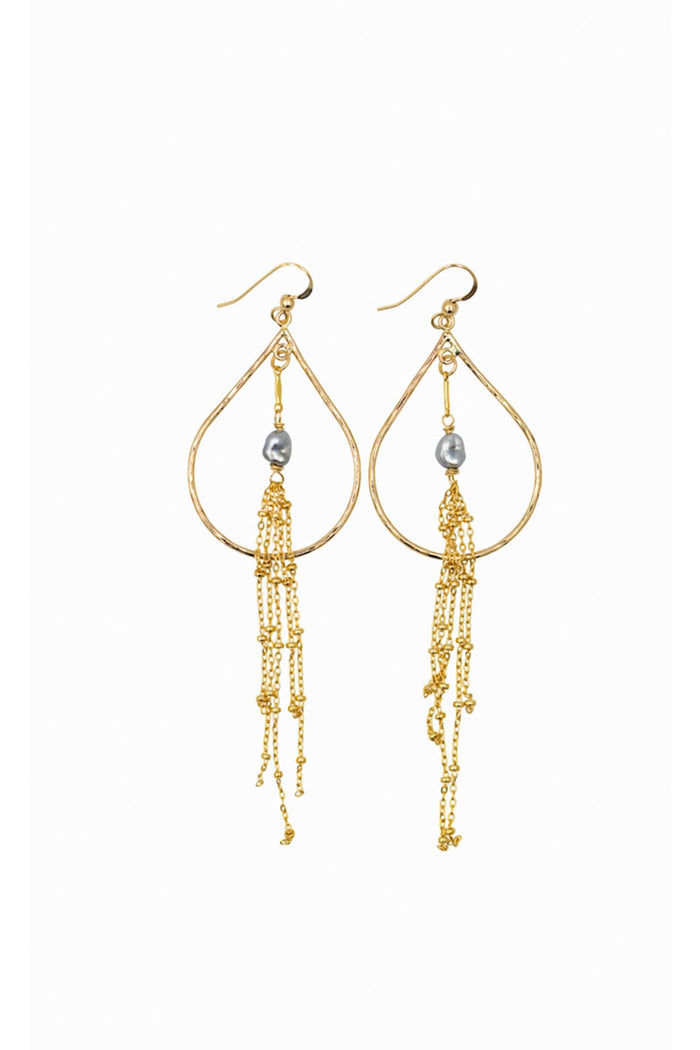 Keshi Waterfall Kites Earrings