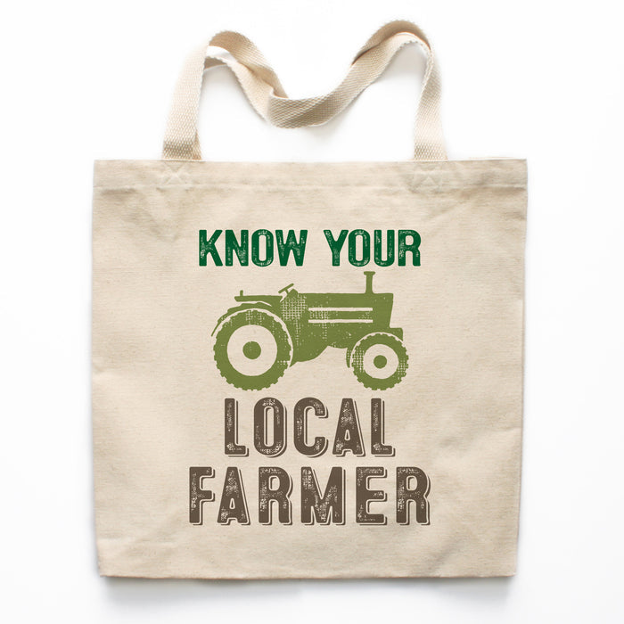 Know Your Local Farmer Canvas Tote Bag