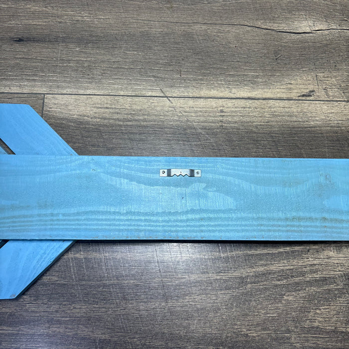 Large Rustic Distressed Light Blue Wood Arrow Wall Decor
