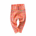 Large Squares on Coral Leggings
