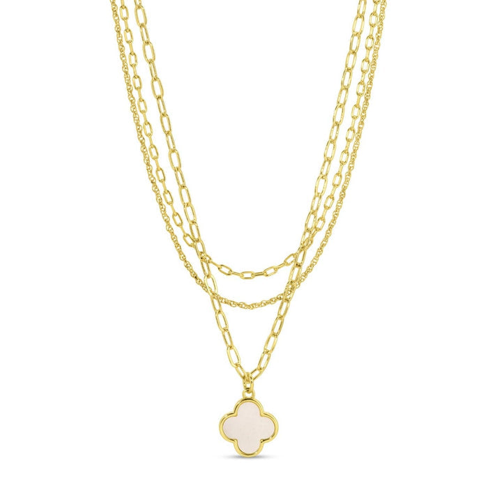 Layered Quatrefoil Necklace