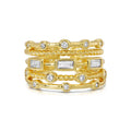 Layered Statement Ring: Gold