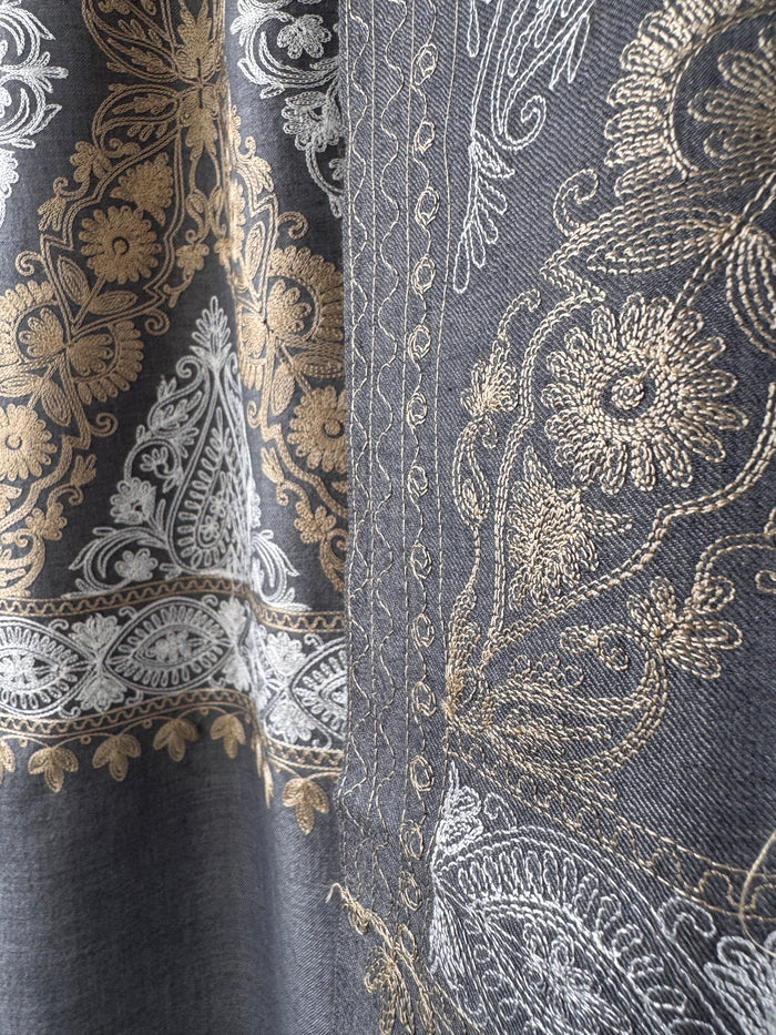 Light weight Grey Pashmina Stole 28 x 80 inches approx