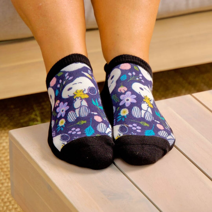 Viasox Live Laugh Snoopy Ankle Socks Bundle 3-Pack side view
