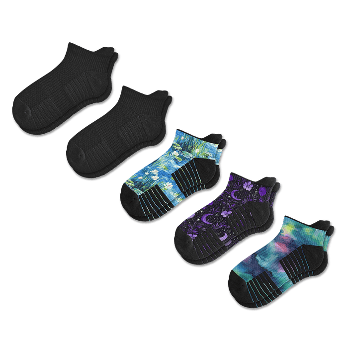Viasox Lunar Lights Ankle Compression Socks Bundle 5-Pack front view