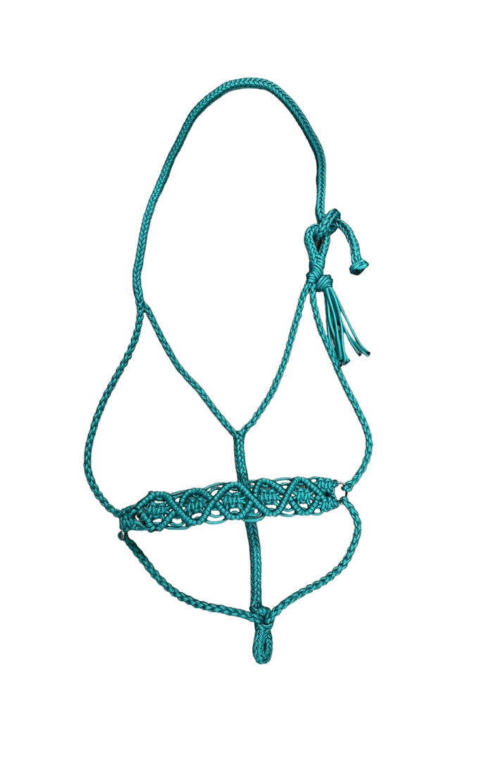 Macrame Braided horse halter - Tiffanys Braided Tack LLC