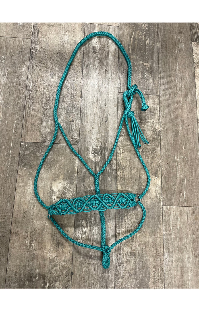 Macrame Braided horse halter - Tiffanys Braided Tack LLC