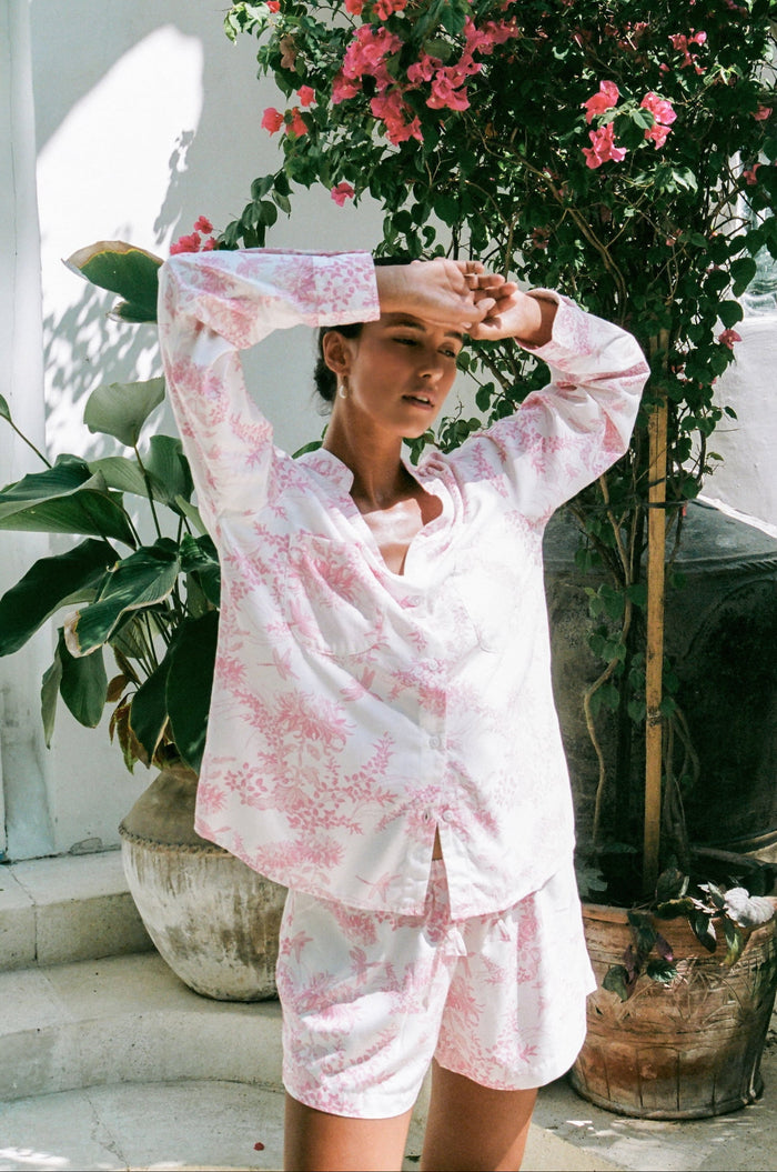 Piyama Maggie Pyjama Set - Long Sleeve - ECOVERO™ - Summer Toile Pink — view 4