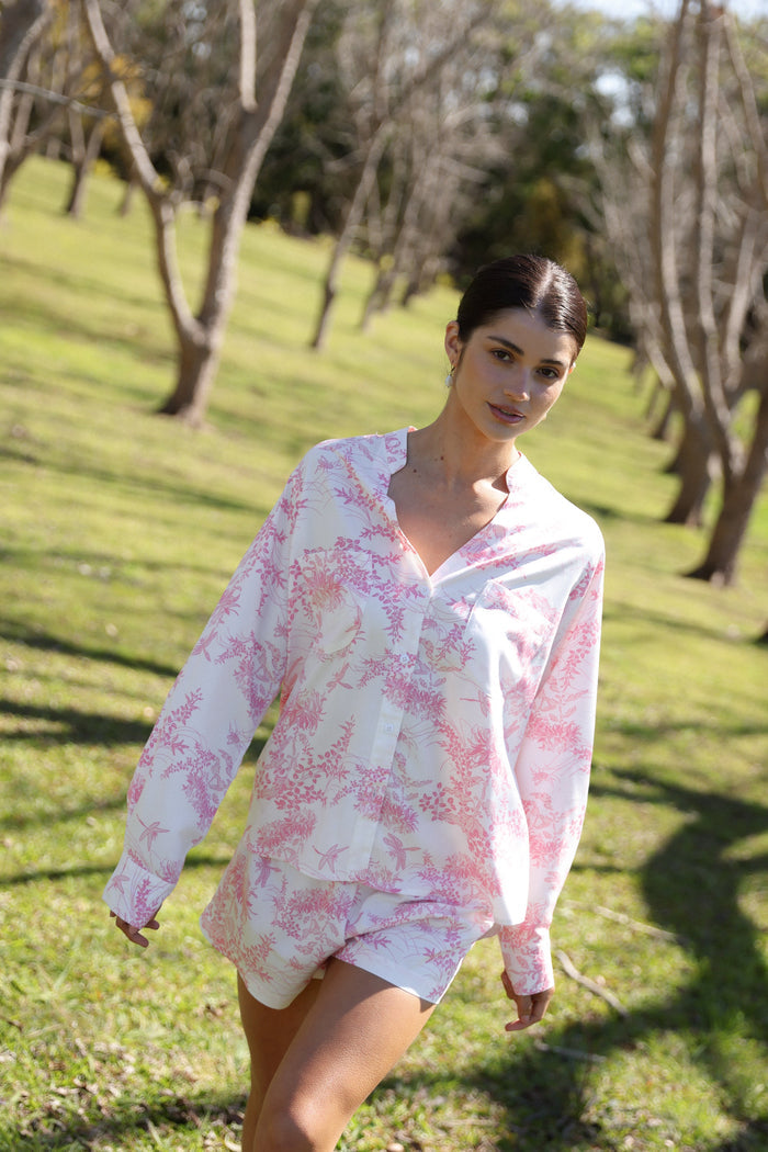 Piyama Maggie Pyjama Set - Long Sleeve - ECOVERO™ - Summer Toile Pink — view 5