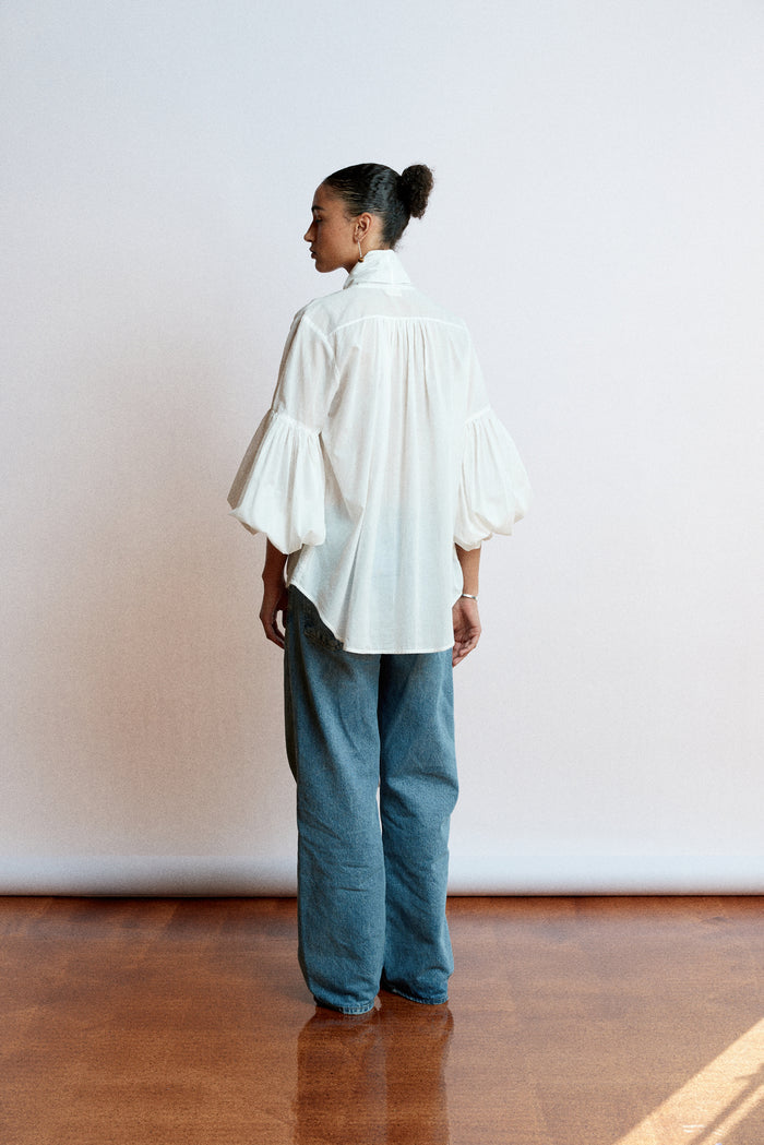 Mahsa Bow Blouse - Cream Hyde Boutique