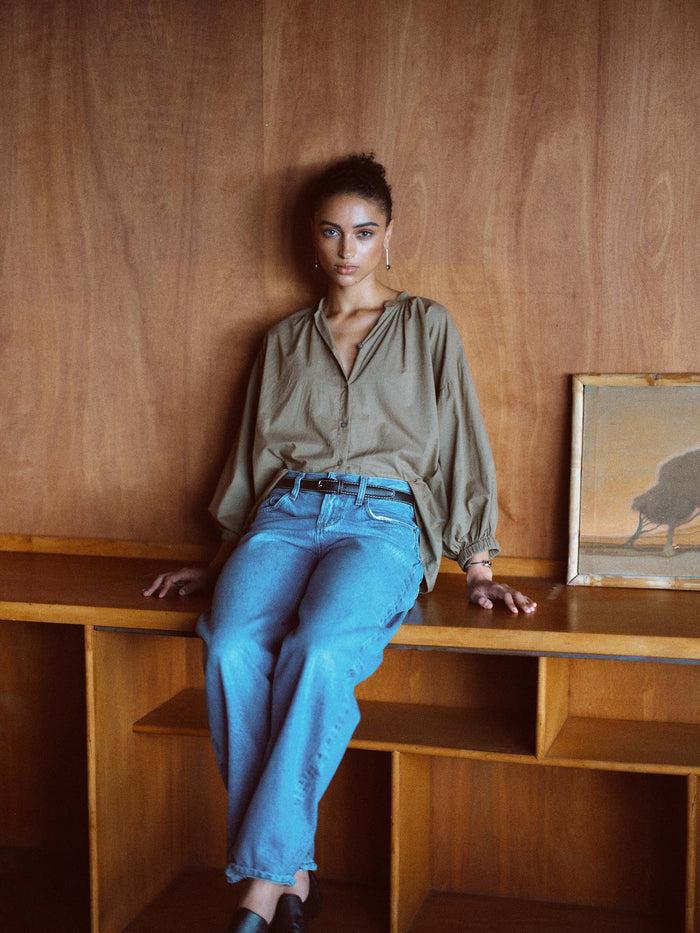 Måhsa Everyday Blouse - Kelp Hyde Boutique