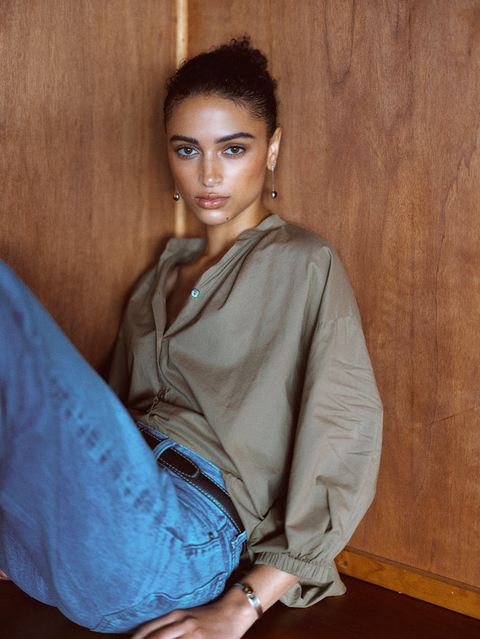 Måhsa Everyday Blouse - Kelp Hyde Boutique