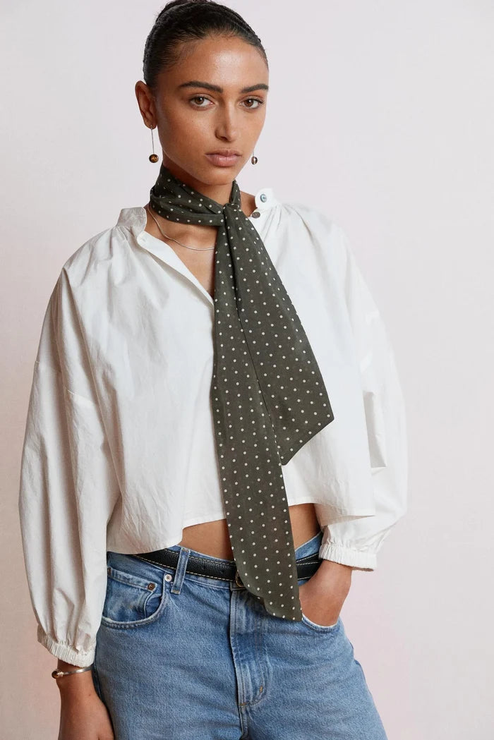 Mahsa Neck Scarf - Olive Polka Dot Hyde Boutique