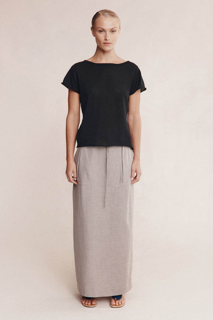 Marle Lill Knit Tee - Black Hyde Boutique