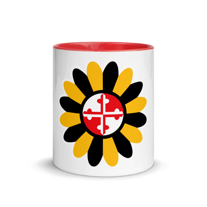 Maryland Power Flower, Mug with Color Inside, 11 oz.