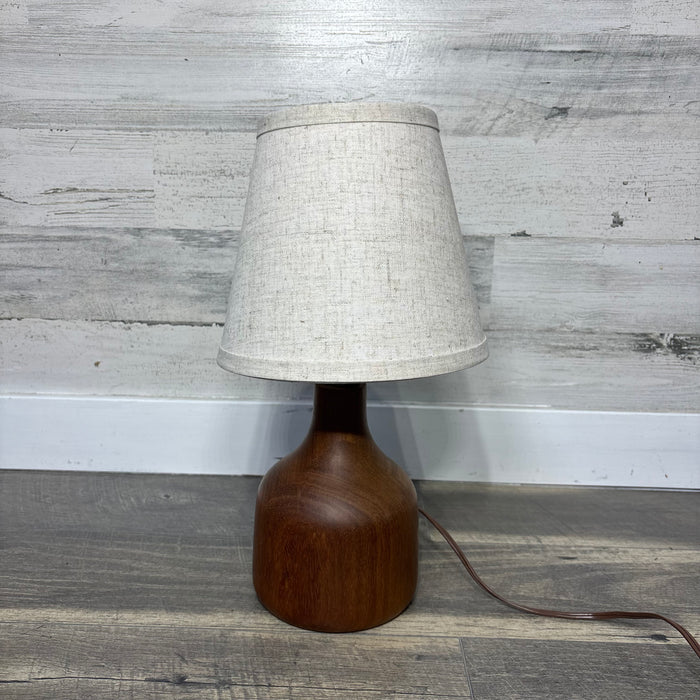 Mid Century Danish Teak Wood Table Lamp