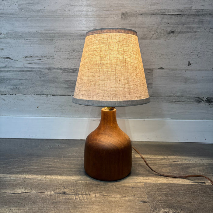Mid Century Danish Teak Wood Table Lamp